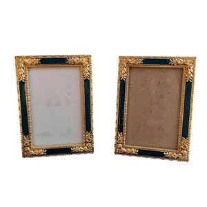1 set of 2 mini Rococo style photo frames. H 3.5 ×W 2.5.
